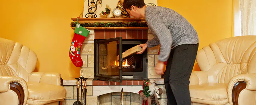 Rusted Metal Fireplace Restoration in Jamestown, New York